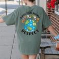 Reduce Reuse Recycle Respect Earth Day Teacher Girl Women Women's Comfort Colors T-Shirt Back Print Moss Reduce Reuse Recycle Respect Earth Day Teacher Girl Women Women's Comfort Colors T-Shirt Back Print Moss