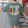 I Rescue Books Trapped In The Bookstore Book Teacher For Men Women Women's Comfort Colors T-Shirt Back Print Moss