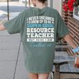 Resource Teacher Tshirt Men Women Women's Comfort Colors T-Shirt Back Print Moss