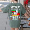 Retired But Forever a Teacher At Heart Teacher Retirement Women's Comfort Colors T-Shirt Back Print Moss Retired But Forever a Teacher At Heart Teacher Retirement Women's Comfort Colors T-Shirt Back Print Moss