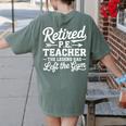 Retired PE Teacher Legend Left The Gym Physical Education Women's Comfort Colors T-Shirt Back Print Moss Retired PE Teacher Legend Left The Gym Physical Education Women's Comfort Colors T-Shirt Back Print Moss
