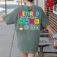 Retired Science Teacher Periodic Table Teacher Life Women's Comfort Colors T-Shirt Back Print Moss Retired Science Teacher Periodic Table Teacher Life Women's Comfort Colors T-Shirt Back Print Moss