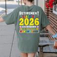 Retirement Primary Elementary Teacher 2026 Retiring Progress Women's Comfort Colors T-Shirt Back Print Moss