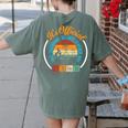 Retiring Science Teacher Retirement Women's Comfort Colors T-Shirt Back Print Moss