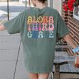 Retro Aloha Third Grade Teacher Summer Vacation Beach Hawaii Women's Comfort Colors T-Shirt Back Print Moss Retro Aloha Third Grade Teacher Summer Vacation Beach Hawaii Women's Comfort Colors T-Shirt Back Print Moss