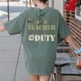 Retro Back To School Women Old Camo Pre-K Teacher Women's Comfort Colors T-Shirt Back Print Moss Retro Back To School Women Old Camo Pre-K Teacher Women's Comfort Colors T-Shirt Back Print Moss