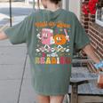 Retro Fall In Love With Learning Pumpkin Autumn Teacher Women's Comfort Colors T-Shirt Back Print Moss
