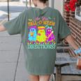 Retro Are You Falloween Direction Teacher Spooky Halloween Women's Comfort Colors T-Shirt Back Print Moss
