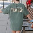 Retro Floral Agriculture Teacher Farmer AG Teacher Team Crew Women's Comfort Colors T-Shirt Back Print Moss Retro Floral Agriculture Teacher Farmer AG Teacher Team Crew Women's Comfort Colors T-Shirt Back Print Moss