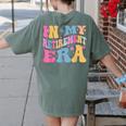 Retro Groovy Retirement Era Retired Teacher Women's Comfort Colors T-Shirt Back Print Moss Retro Groovy Retirement Era Retired Teacher Women's Comfort Colors T-Shirt Back Print Moss