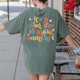 Retro It's a Good Day To Make Some Art Teacher Student Women's Comfort Colors T-Shirt Back Print Moss Retro It's a Good Day To Make Some Art Teacher Student Women's Comfort Colors T-Shirt Back Print Moss