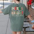 Retro Merry Teacher Bright Students Christmas Teacher Women's Comfort Colors T-Shirt Back Print Moss Retro Merry Teacher Bright Students Christmas Teacher Women's Comfort Colors T-Shirt Back Print Moss