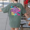 Retro Physical Education Vibes Gym Teacher Phys Ed Teacher Women's Comfort Colors T-Shirt Back Print Moss