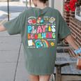 Retro Play Is Learning Kindergarten Teacher Team Women Women's Comfort Colors T-Shirt Back Print Moss Retro Play Is Learning Kindergarten Teacher Team Women Women's Comfort Colors T-Shirt Back Print Moss