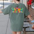 Retro Preschool Cute Dinosaur Preschool Teacher Kids Boys Women's Comfort Colors T-Shirt Back Print Moss Retro Preschool Cute Dinosaur Preschool Teacher Kids Boys Women's Comfort Colors T-Shirt Back Print Moss