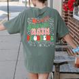 Retro Sleighing Math Problems Santa Math Teacher Christmas Women's Comfort Colors T-Shirt Back Print Moss Retro Sleighing Math Problems Santa Math Teacher Christmas Women's Comfort Colors T-Shirt Back Print Moss