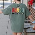 Rock Abcd Back To School Abcd Preschool Teacher Appreciation Women's Comfort Colors T-Shirt Back Print Moss