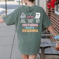 Rock Paper Scissors Teacher Librarian Nothing Beats Reading Women's Comfort Colors T-Shirt Back Print Moss