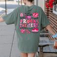 Rock The Test Testing Day Don't Stress Do Your Best Teacher For Men Women Girls Kids Women's Comfort Colors T-Shirt Back Print Moss Rock The Test Testing Day Don't Stress Do Your Best Teacher For Men Women Girls Kids Women's Comfort Colors T-Shirt Back Print Moss