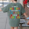 I Run Marathon Just Kidding I Chase Toddlers Teacher Women's Comfort Colors T-Shirt Back Print Moss I Run Marathon Just Kidding I Chase Toddlers Teacher Women's Comfort Colors T-Shirt Back Print Moss