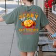 This Is My Scary Gym Teacher Costume Pumpkin Halloween Men Women Women's Comfort Colors T-Shirt Back Print Moss This Is My Scary Gym Teacher Costume Pumpkin Halloween Men Women Women's Comfort Colors T-Shirt Back Print Moss