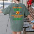 My Scary Social Studies Teacher Costume Halloween Men Women Women's Comfort Colors T-Shirt Back Print Moss
