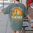 This Is My Scary Teacher Costume Halloween Women's Comfort Colors T-Shirt Back Print Moss