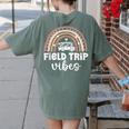 School Bus Trip Vibes Students Teachers Students Field Trip Women's Comfort Colors T-Shirt Back Print Moss School Bus Trip Vibes Students Teachers Students Field Trip Women's Comfort Colors T-Shirt Back Print Moss