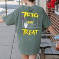 School Math Teacher Halloween 2022 Trig Or Treat Shirt Women's Comfort Colors T-Shirt Back Print Moss School Math Teacher Halloween 2022 Trig Or Treat Shirt Women's Comfort Colors T-Shirt Back Print Moss