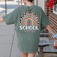 School Psych Teacher School Psychologist Leopard Rainbow Women's Comfort Colors T-Shirt Back Print Moss School Psych Teacher School Psychologist Leopard Rainbow Women's Comfort Colors T-Shirt Back Print Moss