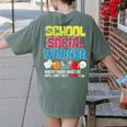 School Social Worker Teacher Caseworker Public Servant LSW Women's Comfort Colors T-Shirt Back Print Moss School Social Worker Teacher Caseworker Public Servant LSW Women's Comfort Colors T-Shirt Back Print Moss