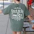 Science Chemistry Science Teacher Chemist Scientist Women's Comfort Colors T-Shirt Back Print Moss