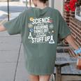 Science Because Figuring Things Out Teacher Pro Scientific Women's Comfort Colors T-Shirt Back Print Moss