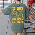 Science Like Magic But Real Nerdy Teacher Women's Comfort Colors T-Shirt Back Print Moss Science Like Magic But Real Nerdy Teacher Women's Comfort Colors T-Shirt Back Print Moss