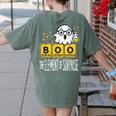 Science Teacher Halloween Elements Of Surprise Chemistry Women's Comfort Colors T-Shirt Back Print Moss
