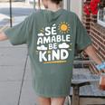 SÉ AMABLE Be Kind Bilingual Teacher Maestra Spanish Teacher Women's Comfort Colors T-Shirt Back Print Moss SÉ AMABLE Be Kind Bilingual Teacher Maestra Spanish Teacher Women's Comfort Colors T-Shirt Back Print Moss
