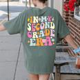 In My Second Grade Era 2nd Grade Girl Teacher Back To School Women's Comfort Colors T-Shirt Back Print Moss