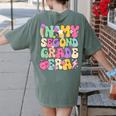 In My Second Grade Era Teachers Women Back To School Girls Women's Comfort Colors T-Shirt Back Print Moss