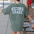Second Grade Floral Blue Back To School 2nd Grade Teacher Women's Comfort Colors T-Shirt Back Print Moss Second Grade Floral Blue Back To School 2nd Grade Teacher Women's Comfort Colors T-Shirt Back Print Moss