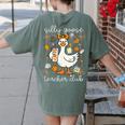 Silly Goose Teachers Club Cozy Fall Teacher Women's Comfort Colors T-Shirt Back Print Moss Silly Goose Teachers Club Cozy Fall Teacher Women's Comfort Colors T-Shirt Back Print Moss