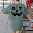 Six Seven Halloween Costume For Students Teachers 6 7 Women's Comfort Colors T-Shirt Back Print Moss Six Seven Halloween Costume For Students Teachers 6 7 Women's Comfort Colors T-Shirt Back Print Moss