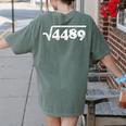 Sixty Seven 67 Meme Square Root 4489 Slang Math Teacher Women's Comfort Colors T-Shirt Back Print Moss