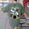 Skeleton Mad Scientist Halloween Costume Science Teacher Women's Comfort Colors T-Shirt Back Print Moss Skeleton Mad Scientist Halloween Costume Science Teacher Women's Comfort Colors T-Shirt Back Print Moss