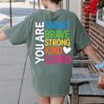 You Are SMART BRAVE STRONG KIND LOVED MOTIVATION TEACHER KID Women's Comfort Colors T-Shirt Back Print Moss You Are SMART BRAVE STRONG KIND LOVED MOTIVATION TEACHER KID Women's Comfort Colors T-Shirt Back Print Moss