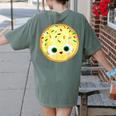 The Smart Cookie Good Egg Teacher Halloween Costume Food Women's Comfort Colors T-Shirt Back Print Moss