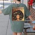 Smart Teacher Afro Girl Melanin African American Wowen Women's Comfort Colors T-Shirt Back Print Moss Smart Teacher Afro Girl Melanin African American Wowen Women's Comfort Colors T-Shirt Back Print Moss