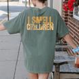 I SMELL CHILDREN Halloween Teacher Classroom I Teach Women's Comfort Colors T-Shirt Back Print Moss