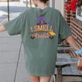 I Smell Children Wicked Cute Kindergarten Teacher Halloween Women's Comfort Colors T-Shirt Back Print Moss
