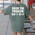 Solve The Problem 67 Meme Six Seven Elementary Math Teacher Women's Comfort Colors T-Shirt Back Print Moss Solve The Problem 67 Meme Six Seven Elementary Math Teacher Women's Comfort Colors T-Shirt Back Print Moss