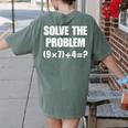 Solve The Problem 67 Teacher Women's Comfort Colors T-Shirt Back Print Moss Solve The Problem 67 Teacher Women's Comfort Colors T-Shirt Back Print Moss